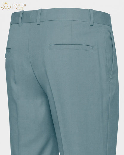 Nile Blue Wool Rich Slight Stretch Pant