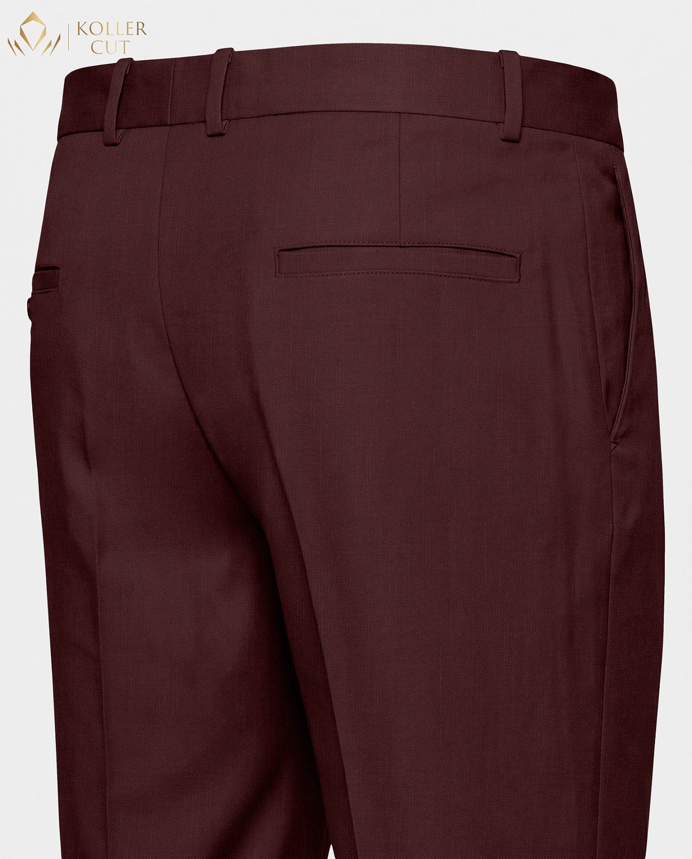 Rosewood Red Wool Rich Slight Stretch Pant