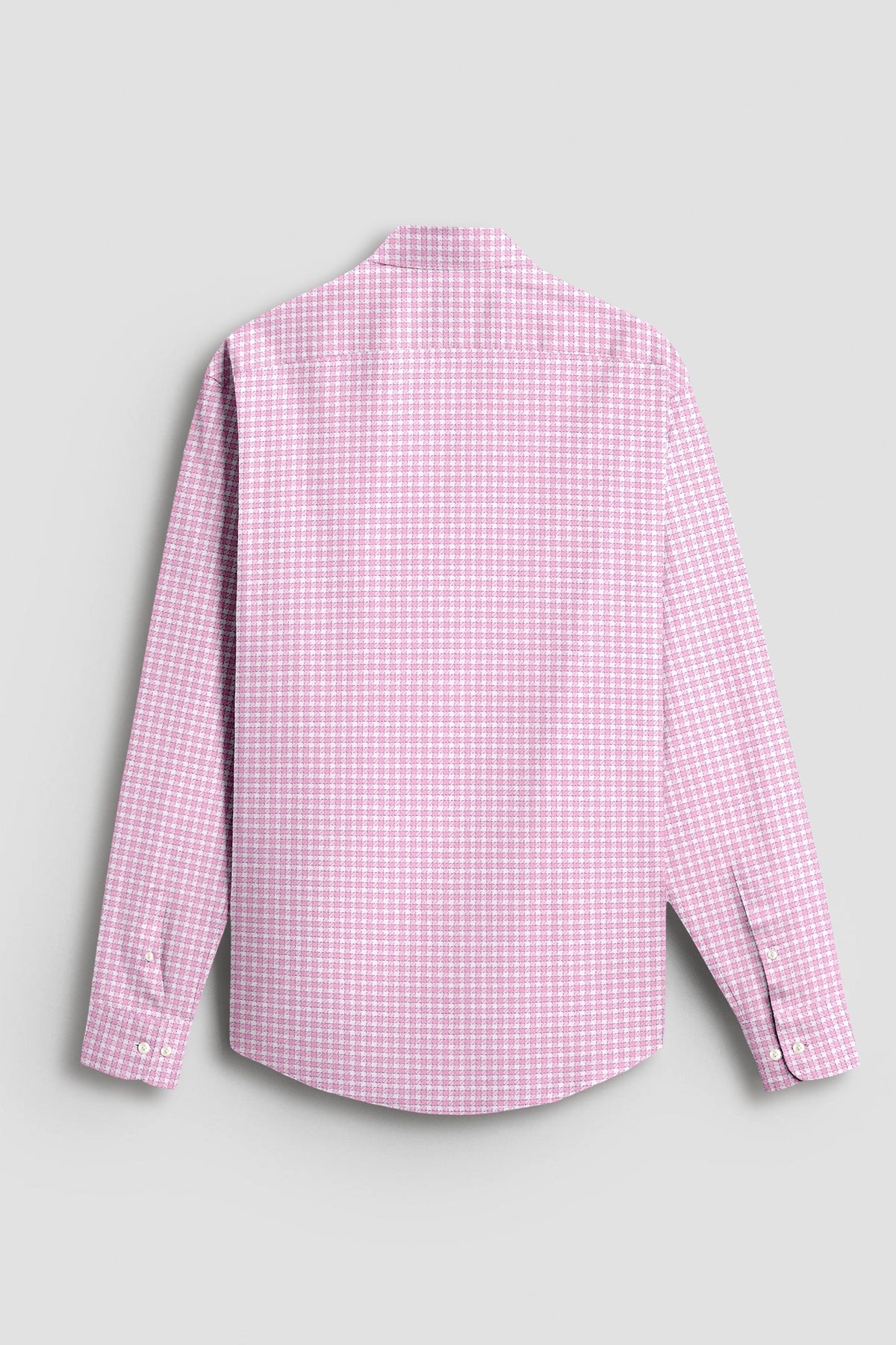 Azalea Pink and Milk White Gingham Shepherd Checks 2 Ply Giza Cotton Shirt