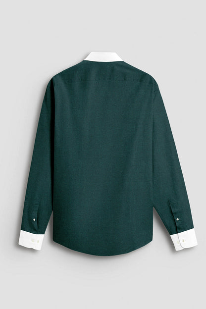 Eden Green Two Toned Premium Oxford Designer Cotton Shirt