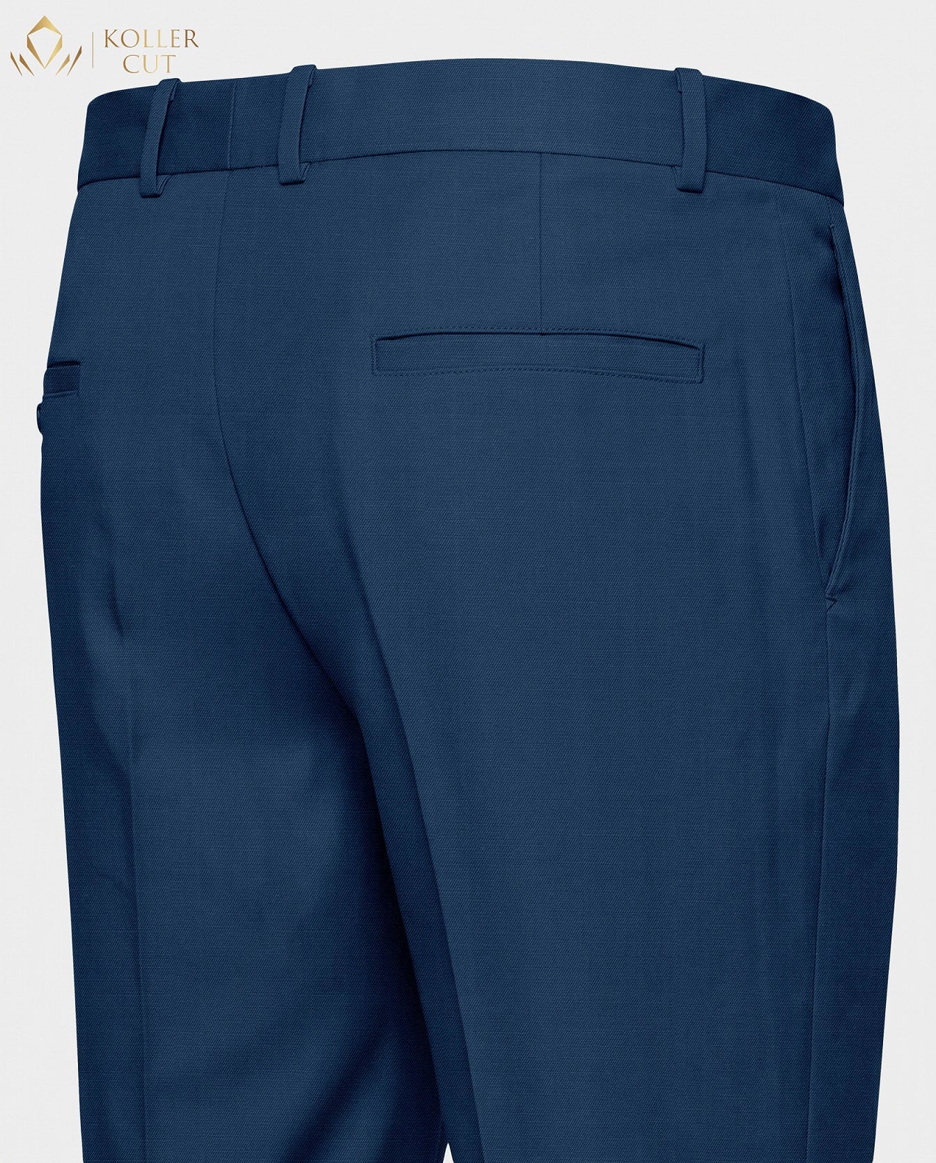 Baltic Blue Wool Rich Slight Stretch Pant