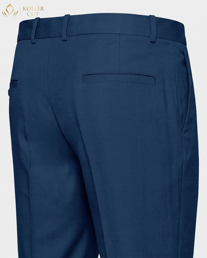 Baltic Blue Wool Rich Slight Stretch Pant