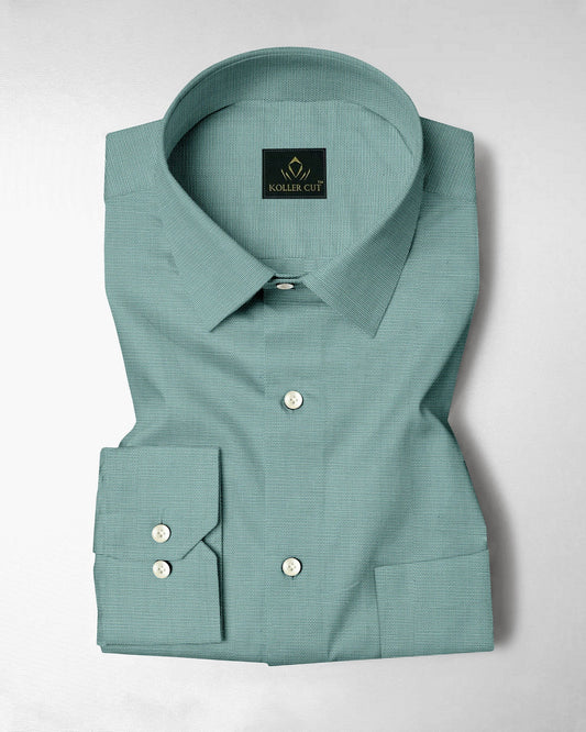 Turquoise Blue Luxurious Linen Shirt