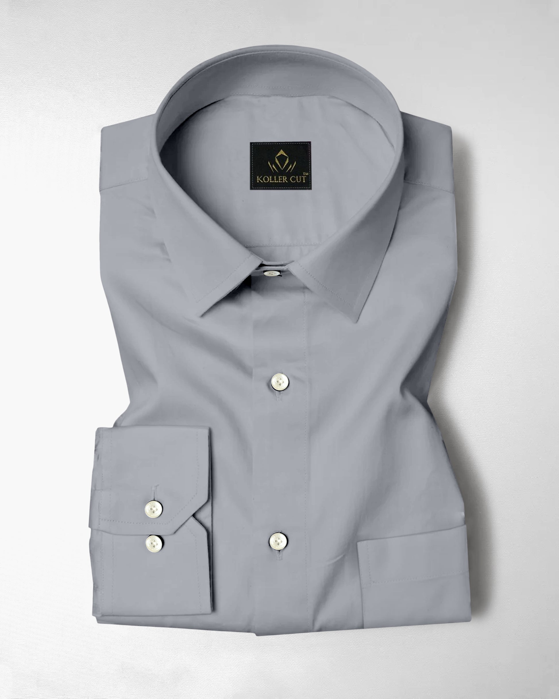 Gray Giza Cotton Shirt