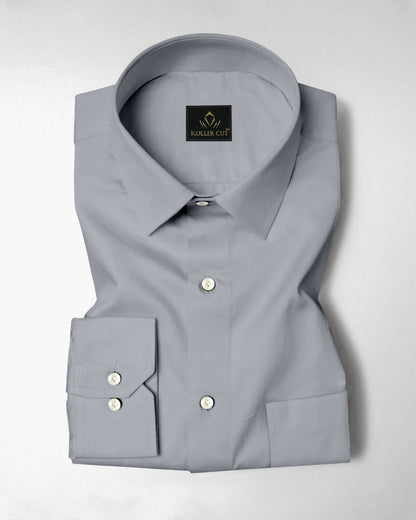 Gray Giza Cotton Shirt