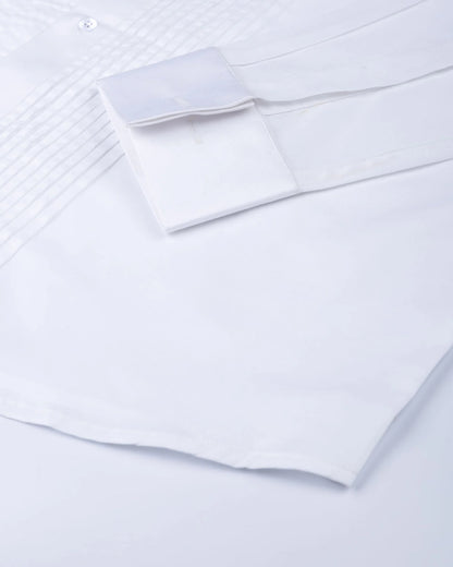Snow White Giza Cotton Tuxedo Shirt