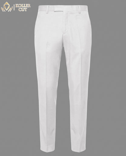 Snow White Wool Rich Slight Stretch Pant
