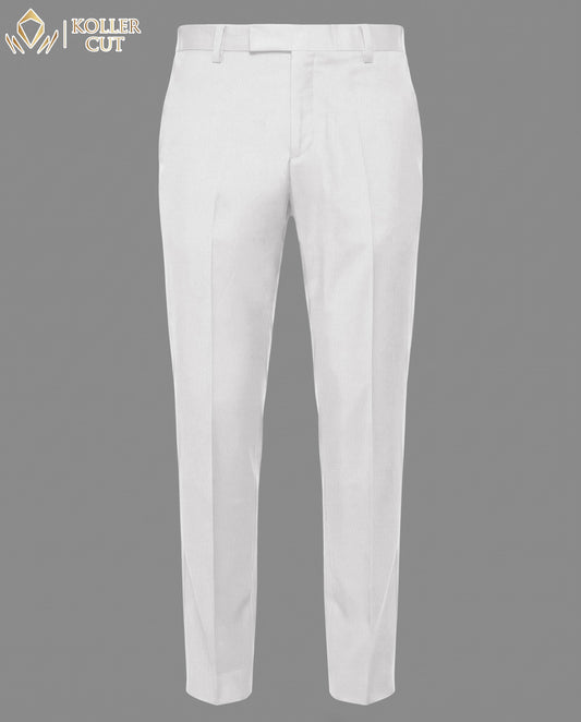 Snow White Wool Rich Slight Stretch Pant