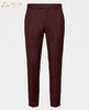 Rosewood Red Wool Rich Slight Stretch Pant
