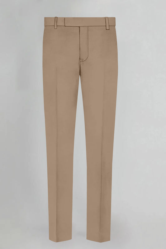 Hillary Cream Solid Wool Blend Pant