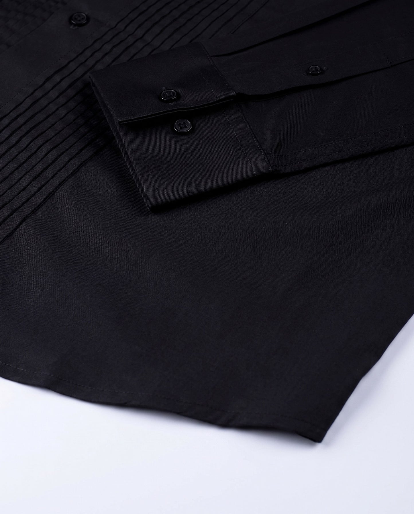 Grease Black Giza Cotton Tuxedo  Shirt
