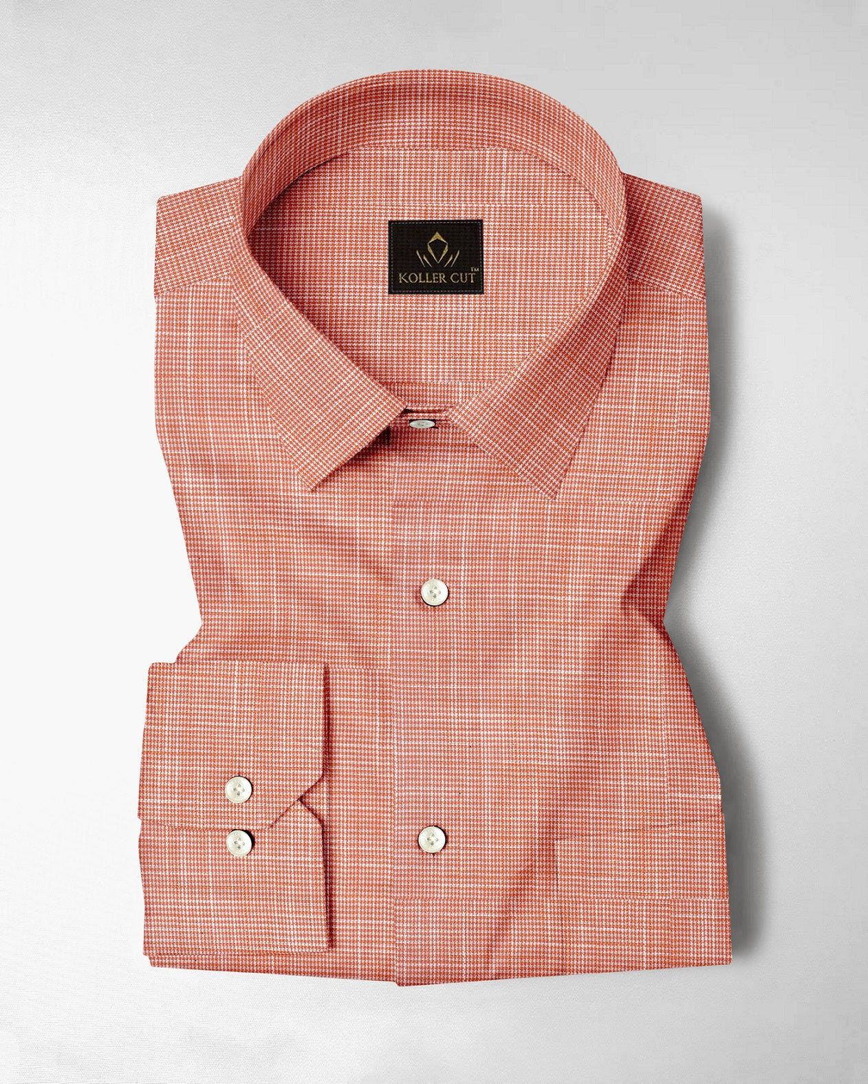 Shrimp Orange Luxurious Linen Shirt