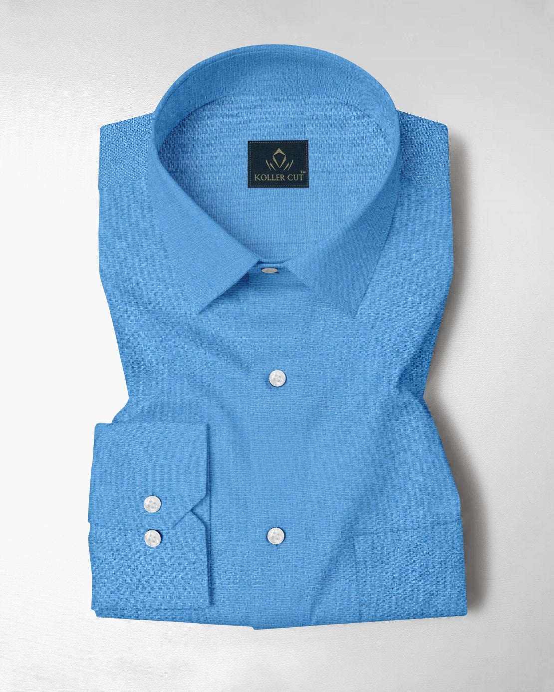Dresden Blue Cotton Linen Shirt