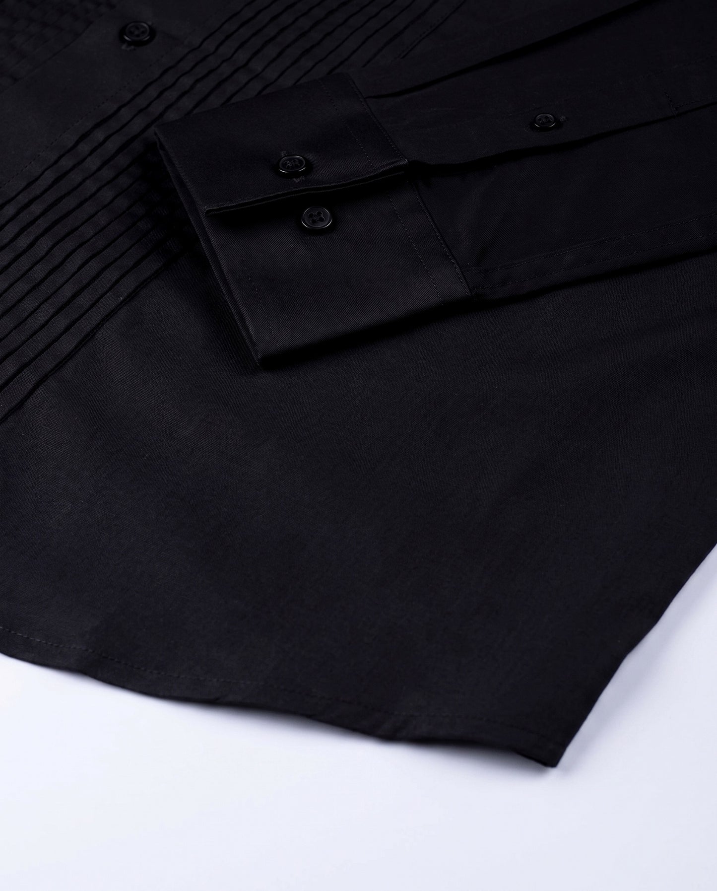 Grease Black Giza Cotton Tuxedo Shirt