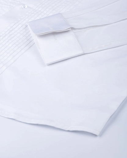 Snow White Giza Cotton Tuxedo Shirt