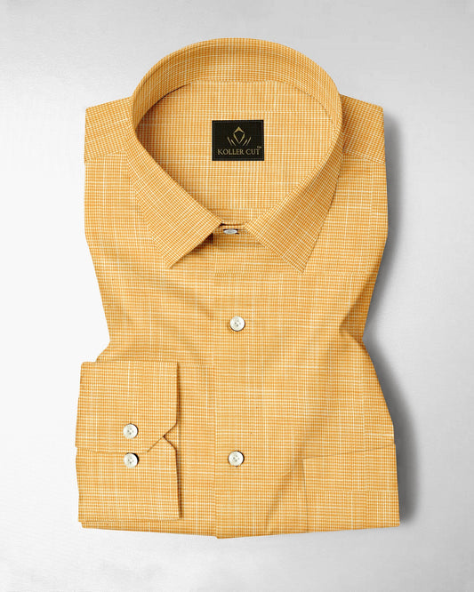 Maize Yellow Luxurious Linen Shirt
