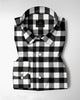 White and Carbon Black Buffalo Checks Cotton Shirt