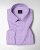 Sheer lilac Purple and Frost White Checks Cotton Shirt