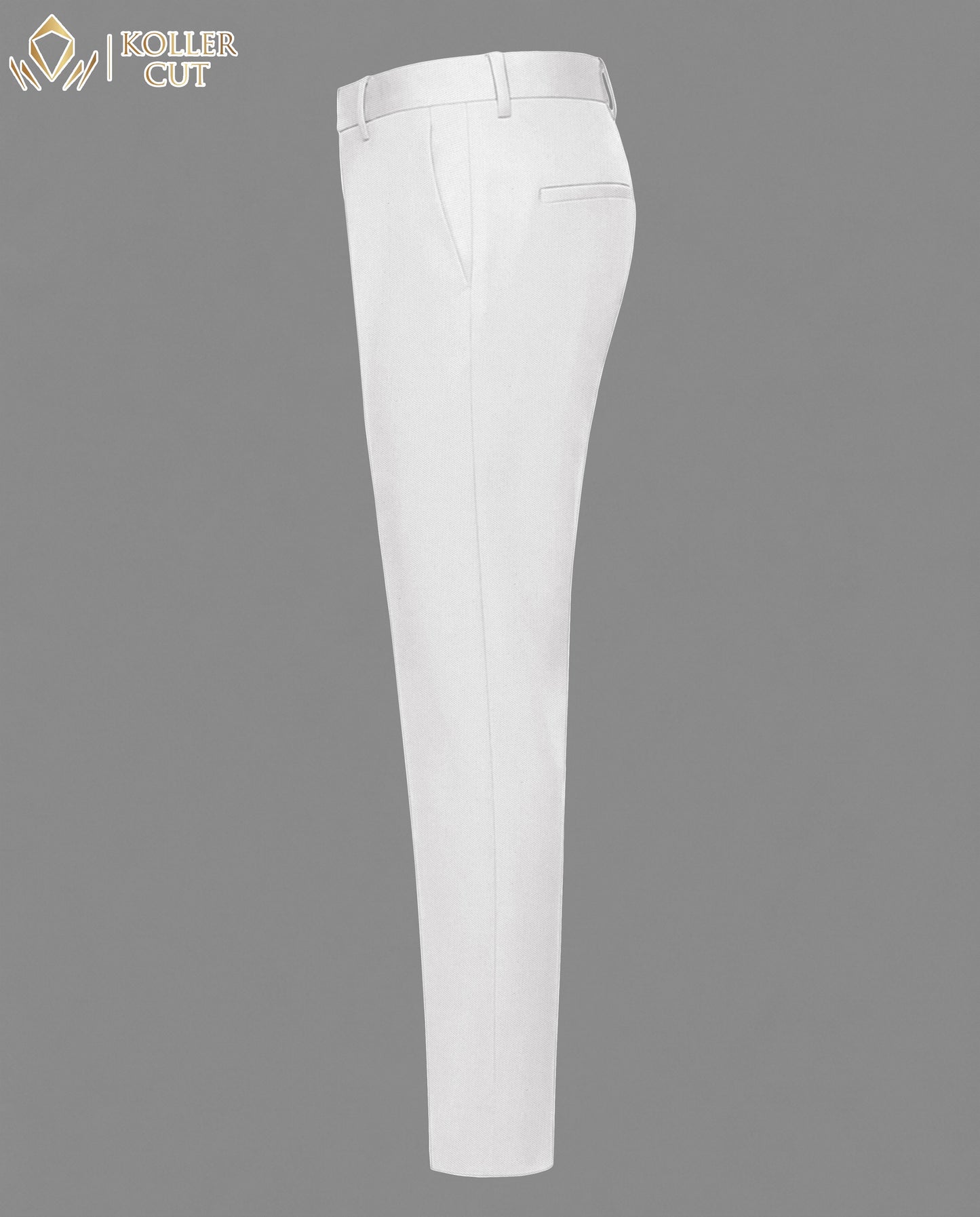 Snow White Wool Rich Slight Stretch Pant