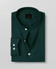 Eden Green Two Toned Mandarin Collar Premium Oxford Cotton Shirt