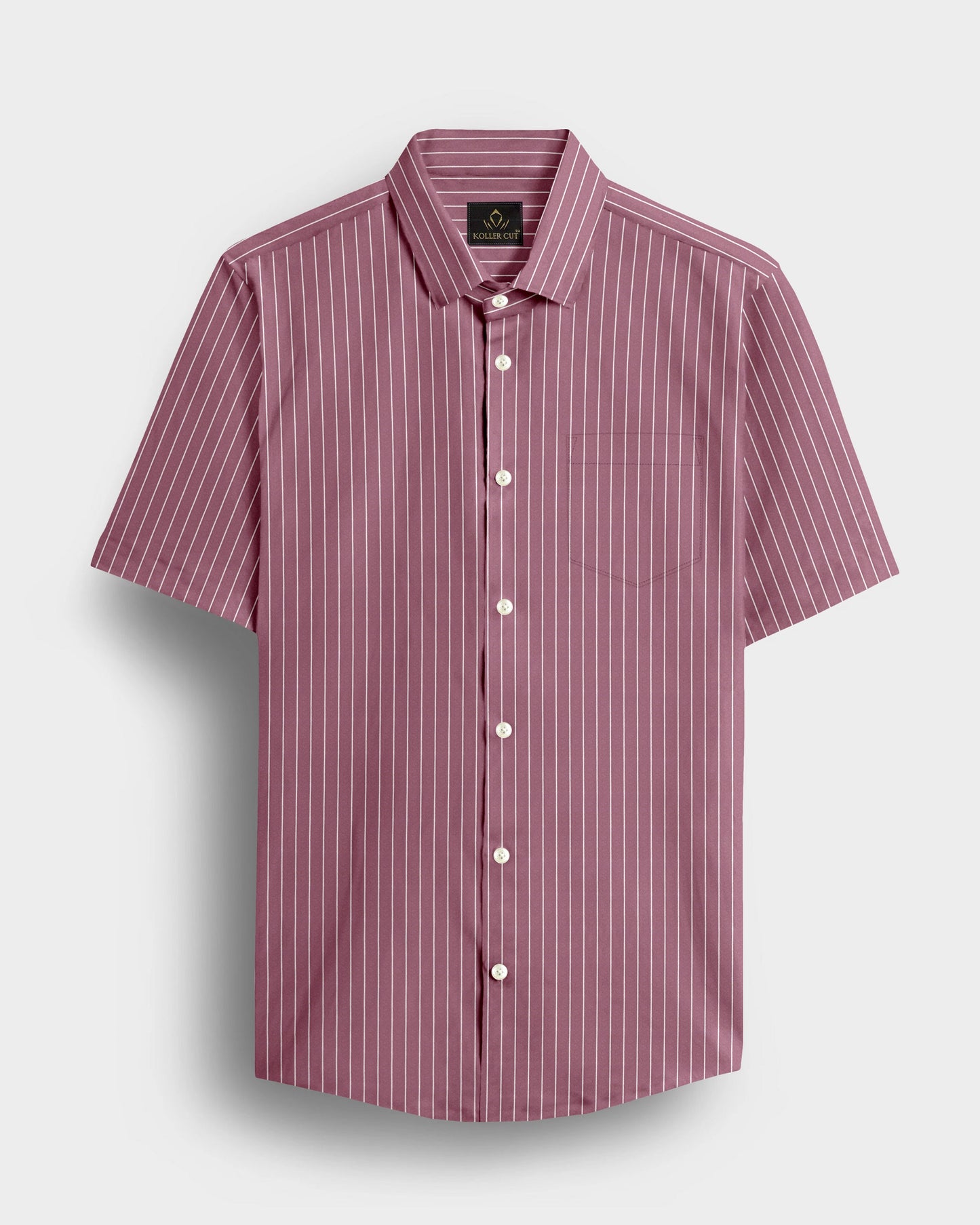 Polignac Pink and Salt White Pinstripes Cotton Shirt