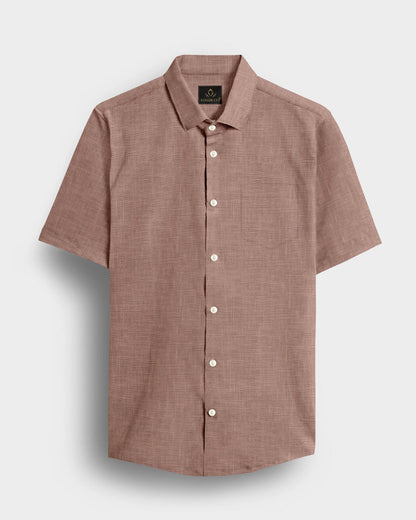 Roebuck Brown Cotton Linen Shirt