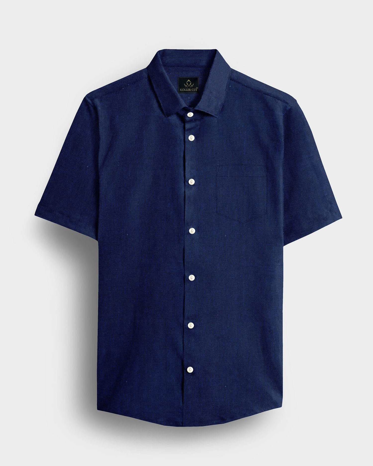 Estate Blue Two Toned Premium Oxford Cotton Shirt