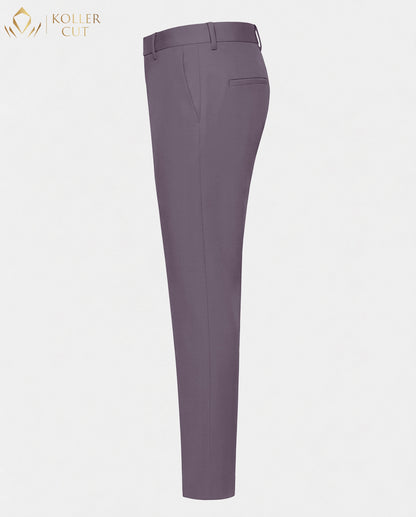 Graphite Purple Wool Rich Slight Stretch Pant