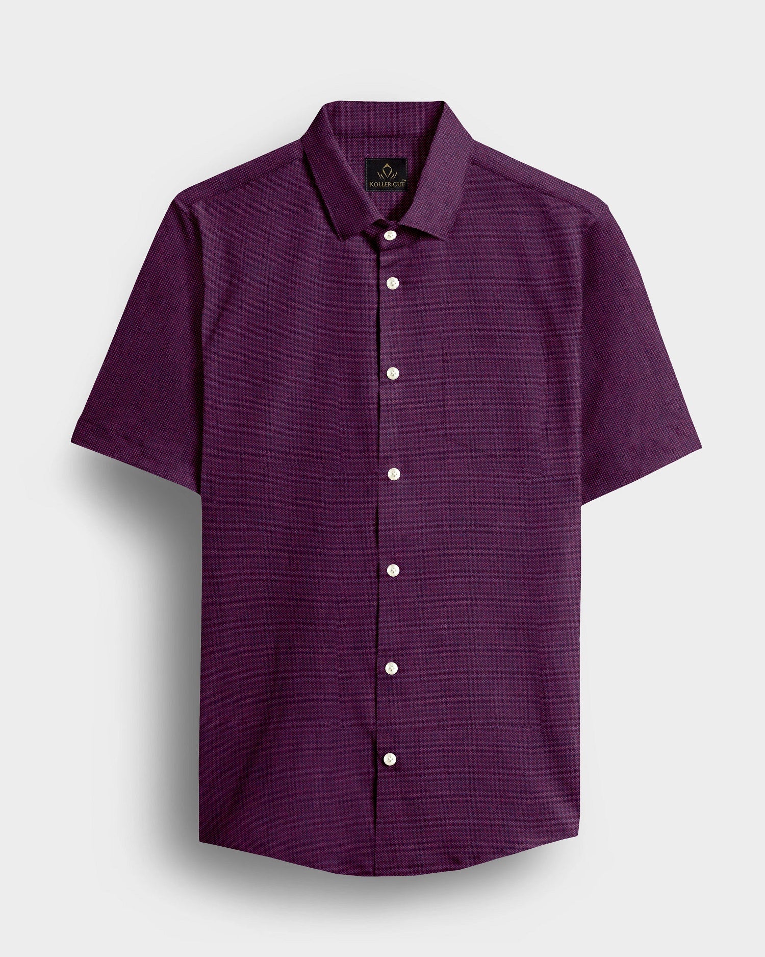 Gloxinia Purple Two Toned Premium Oxford Cotton Shirt