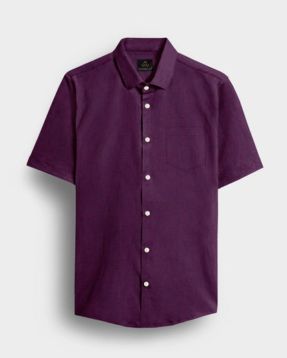 Gloxinia Purple Two Toned Premium Oxford Cotton Shirt