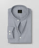 Grey Mandarin Collar Giza Cotton Shirt