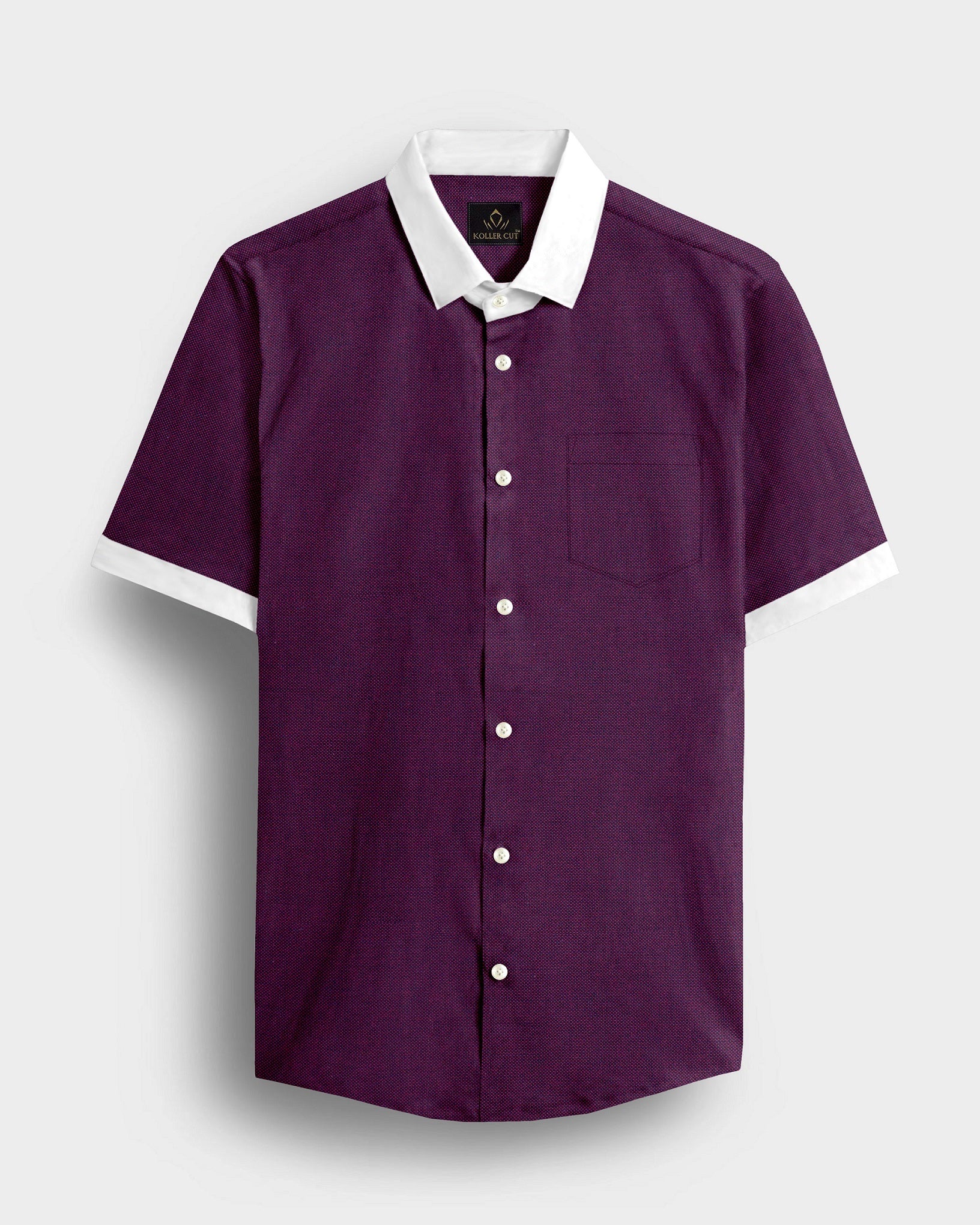 Gloxinia Purple Two Toned Premium Oxford Designer Cotton Shirt