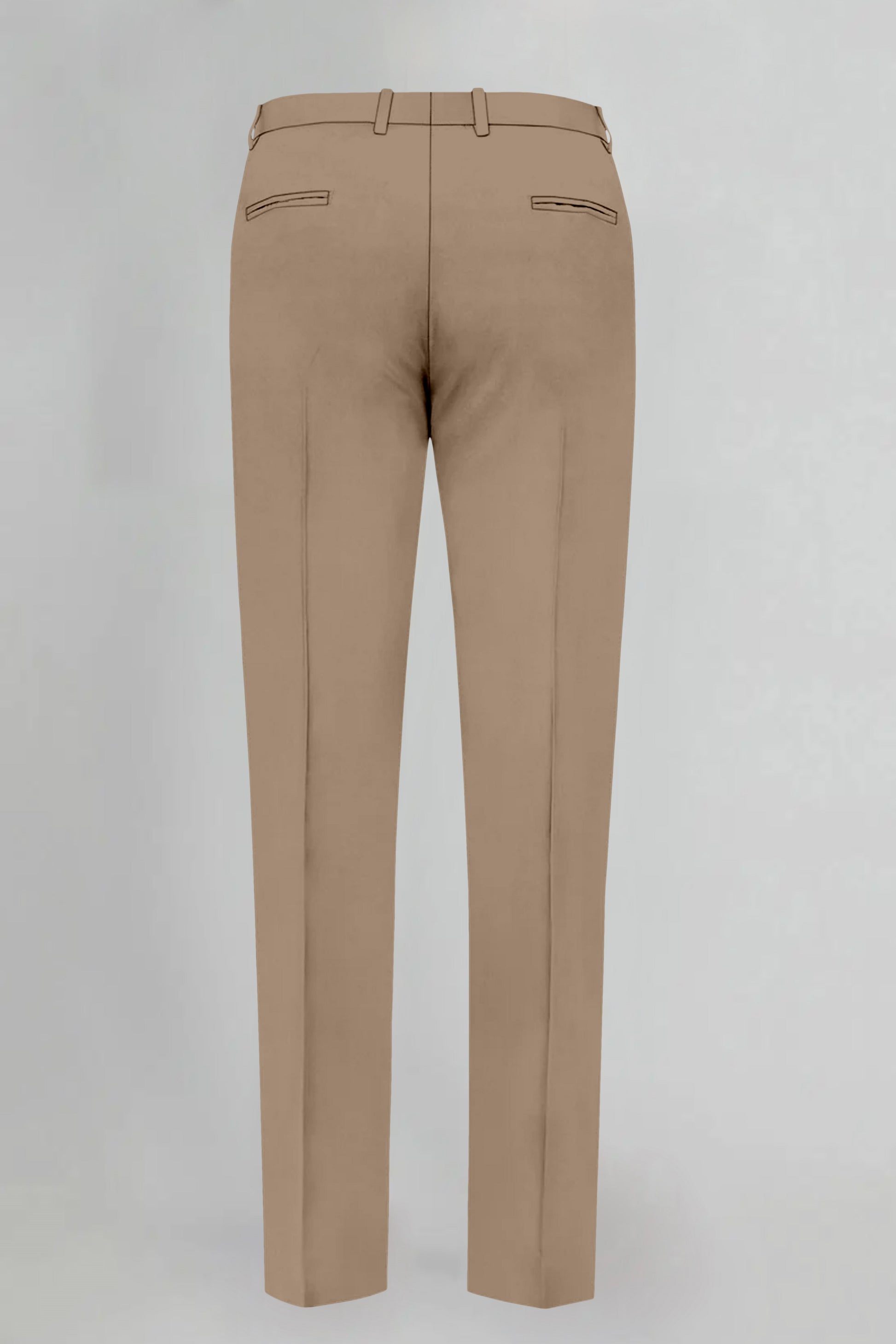 Hillary Cream Solid Wool Blend Pant