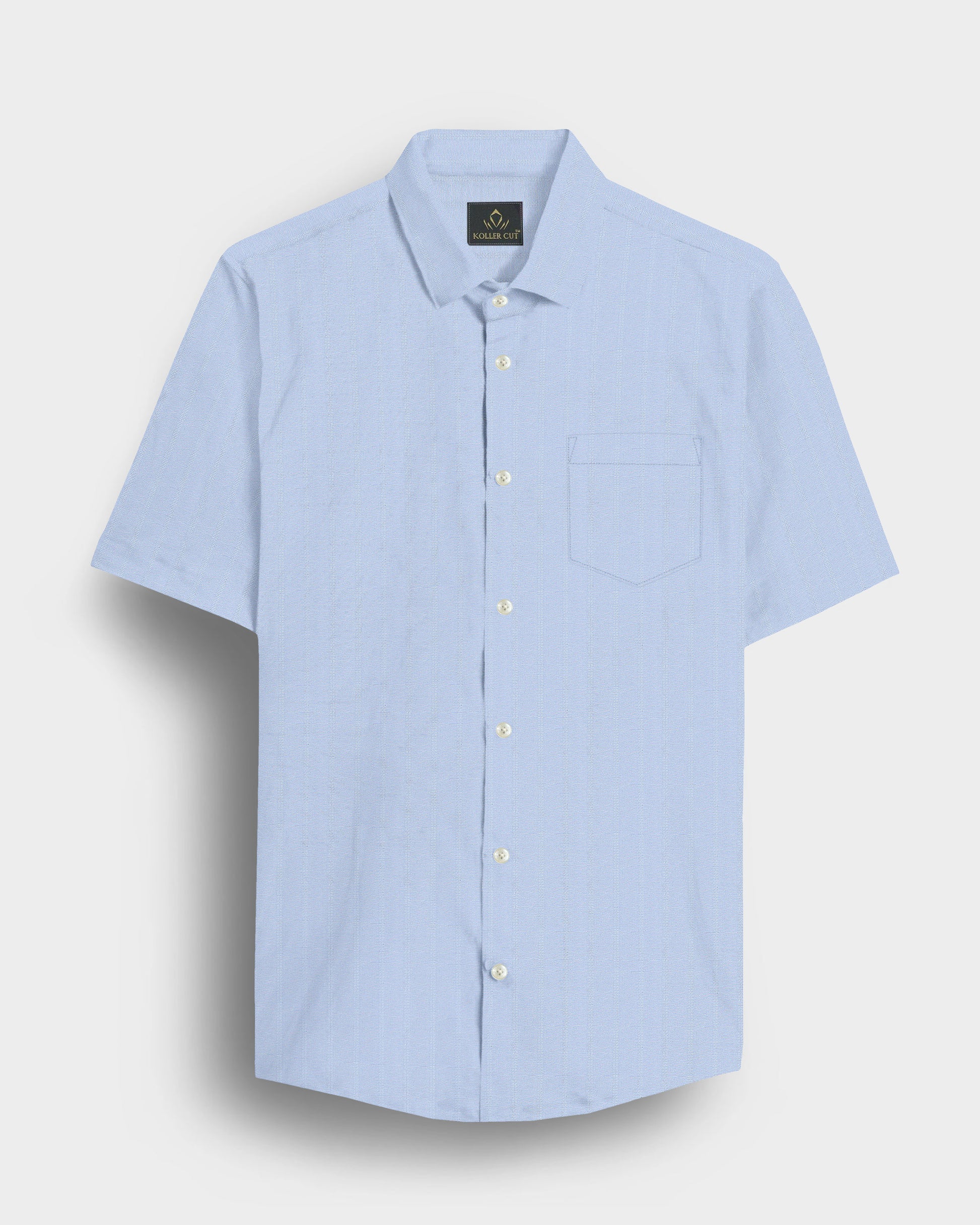Omphalodes Blue Stripes Cotton Shirt