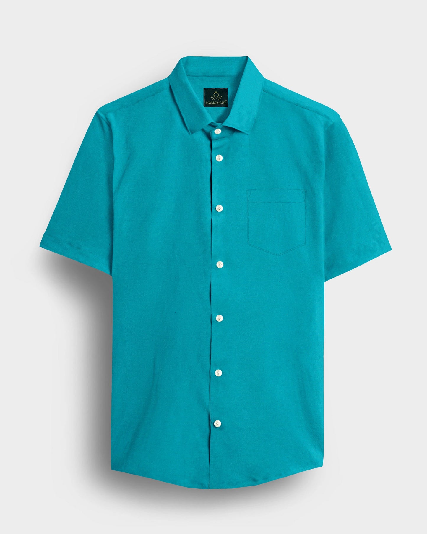 Turquoise Blue Giza Cotton Shirt