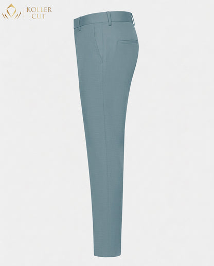 Nile Blue Wool Rich Slight Stretch Pant
