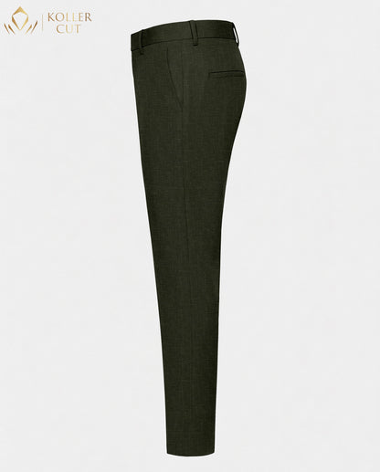 Rifle Green Linen Blend Pant