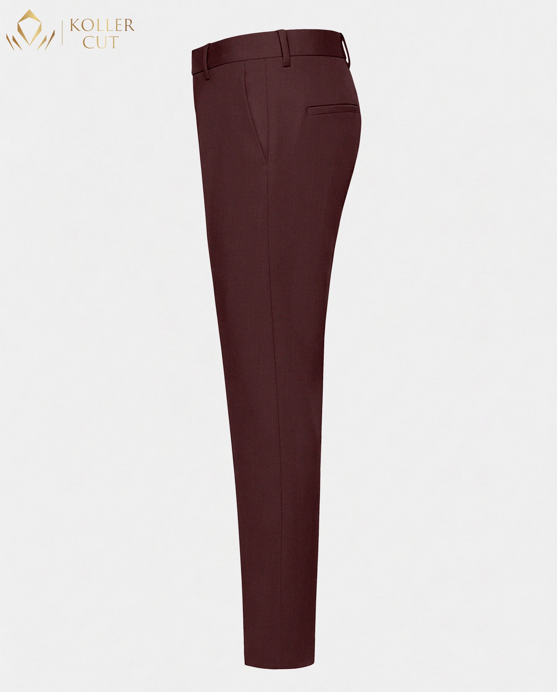 Rosewood Red Wool Rich Slight Stretch Pant
