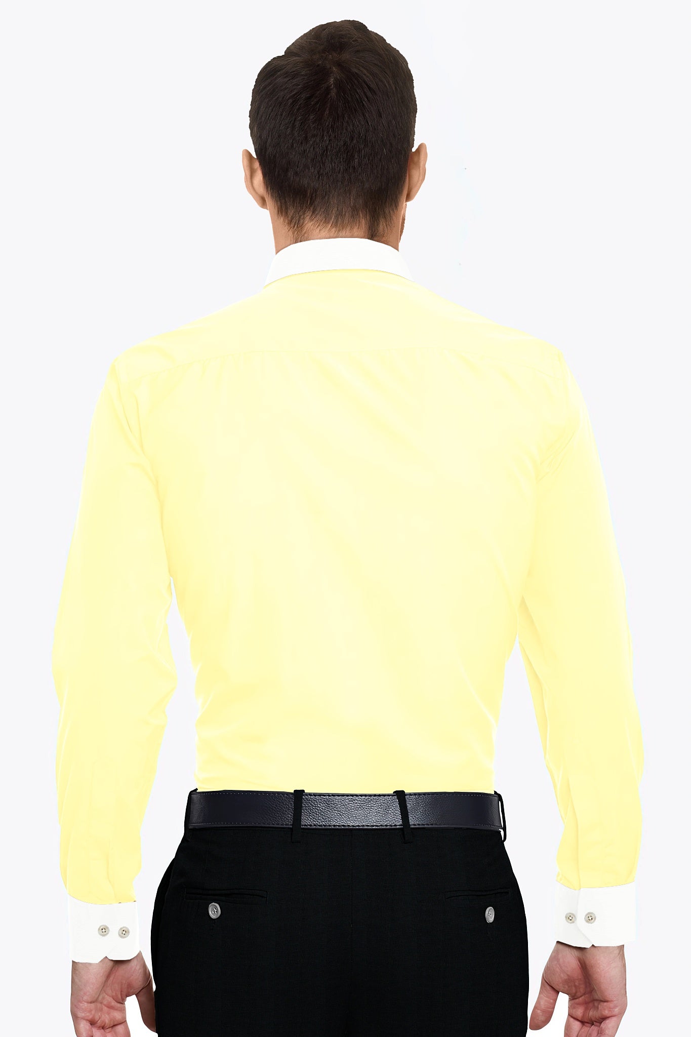 Elfin Yellow Designer Giza Cotton Shirt