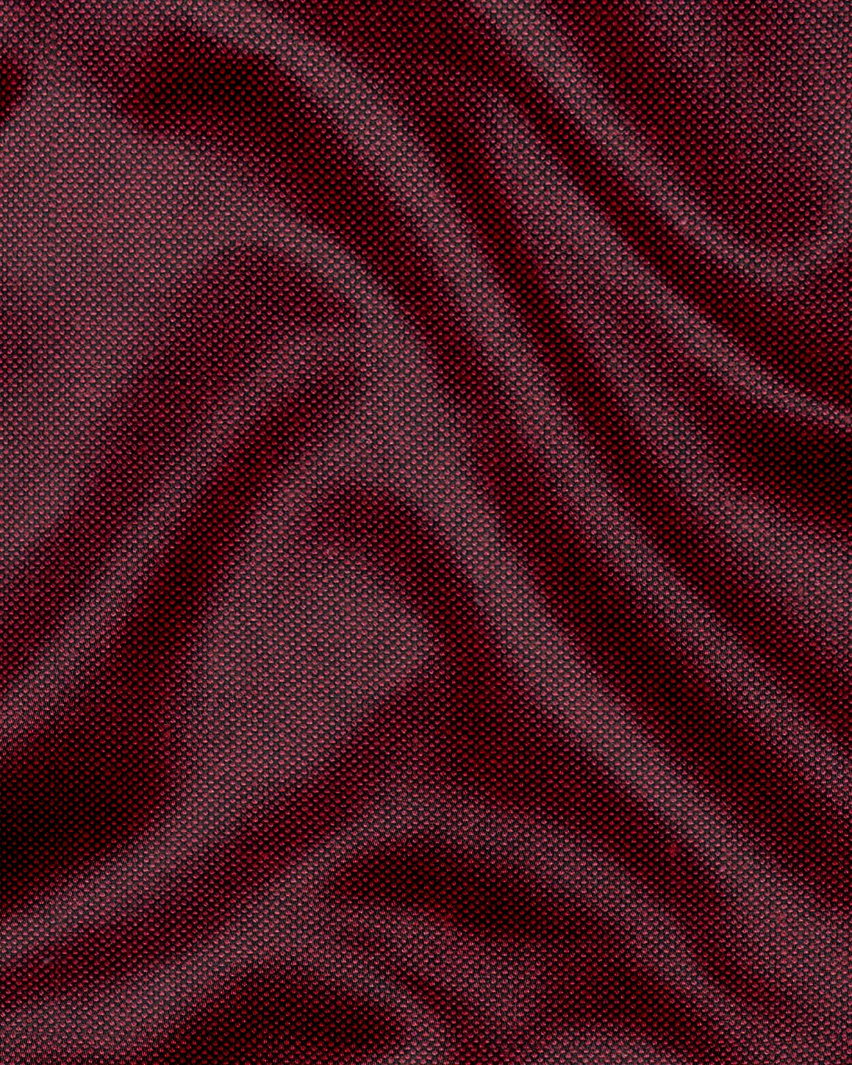 Oxblood Red Two Toned Mandarin Collar Premium Oxford Cotton Shirt