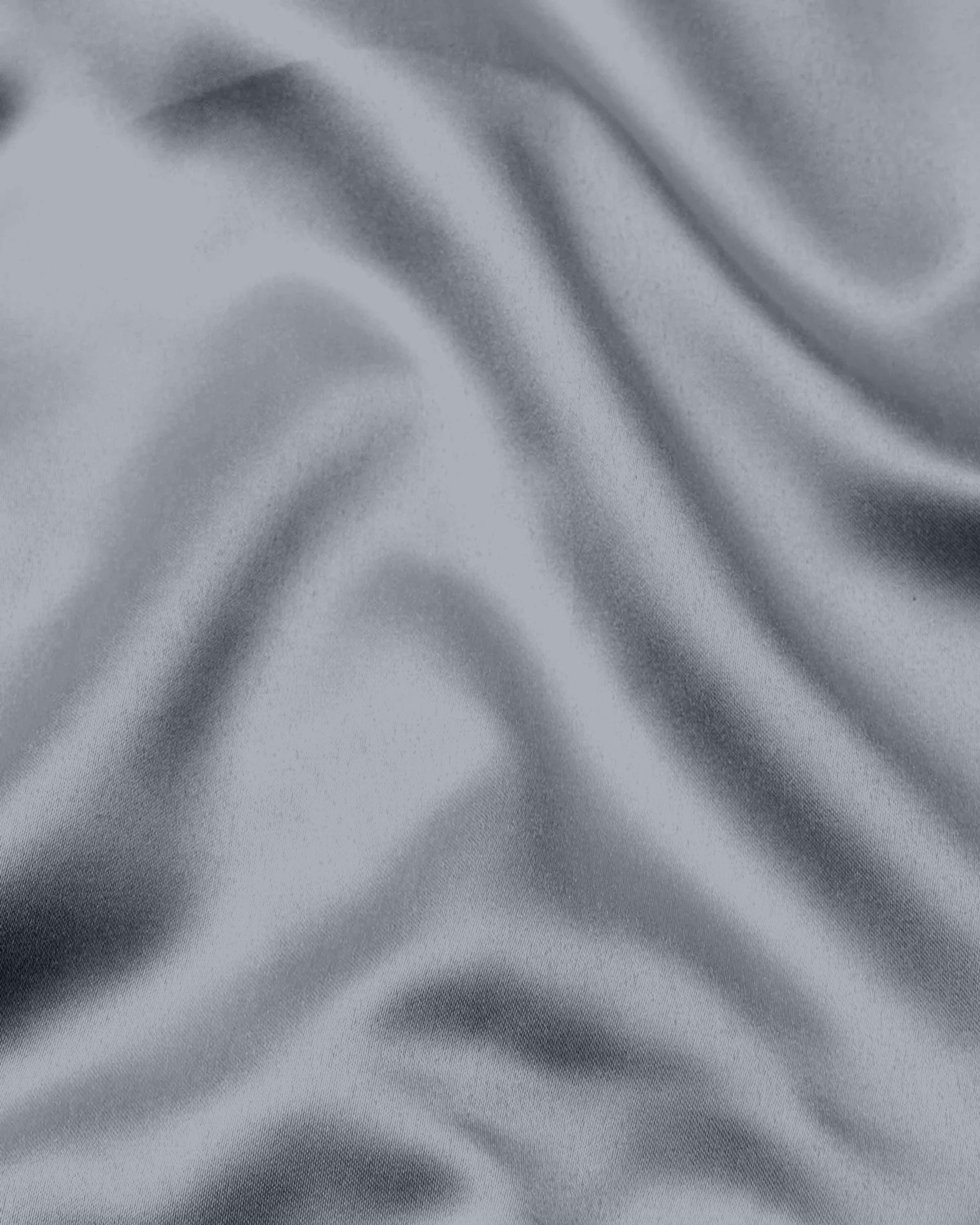 Grey Mandarin Collar Giza Cotton Shirt