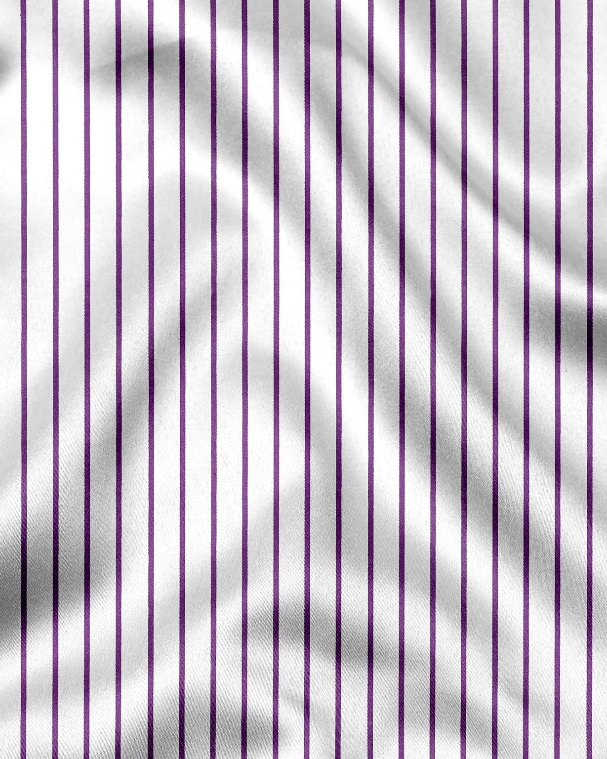 White and Dahlia Purple Stipes Designer Cotton Shirt