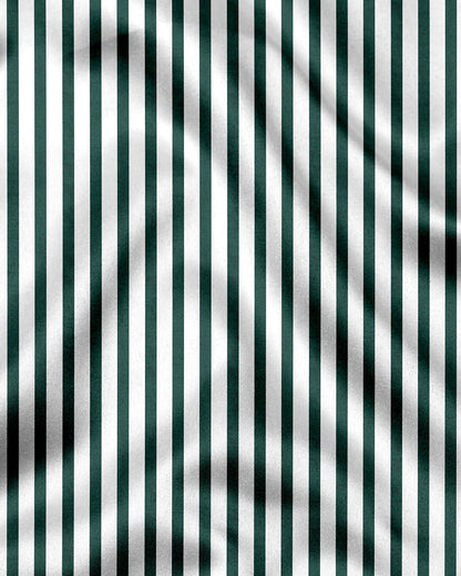 Everglade Forest Green Candy Stripes Designer Cotton Shirt
