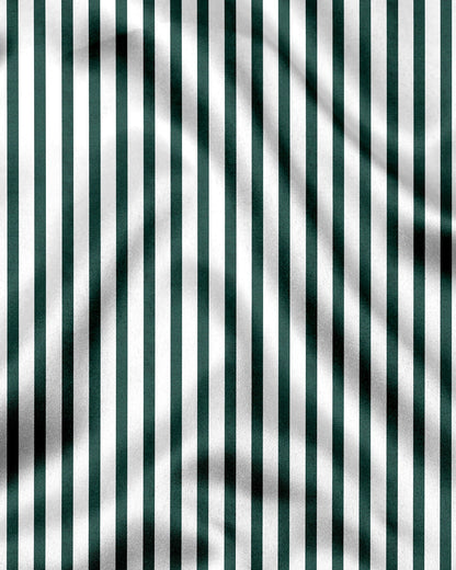 Everglade Forest Green Candy Stripes Cotton Shirt