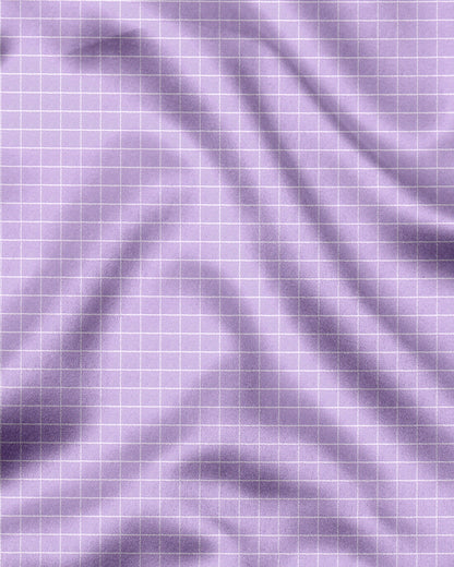 Passiflora Purple and Snow White Checks Designer Cotton Shirt