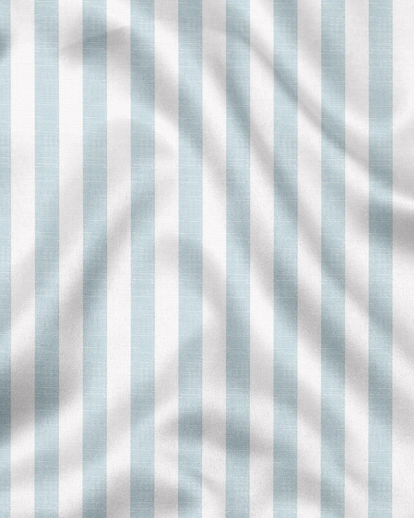 White and Gossamer Green Stripes Cotton Linen Shirt