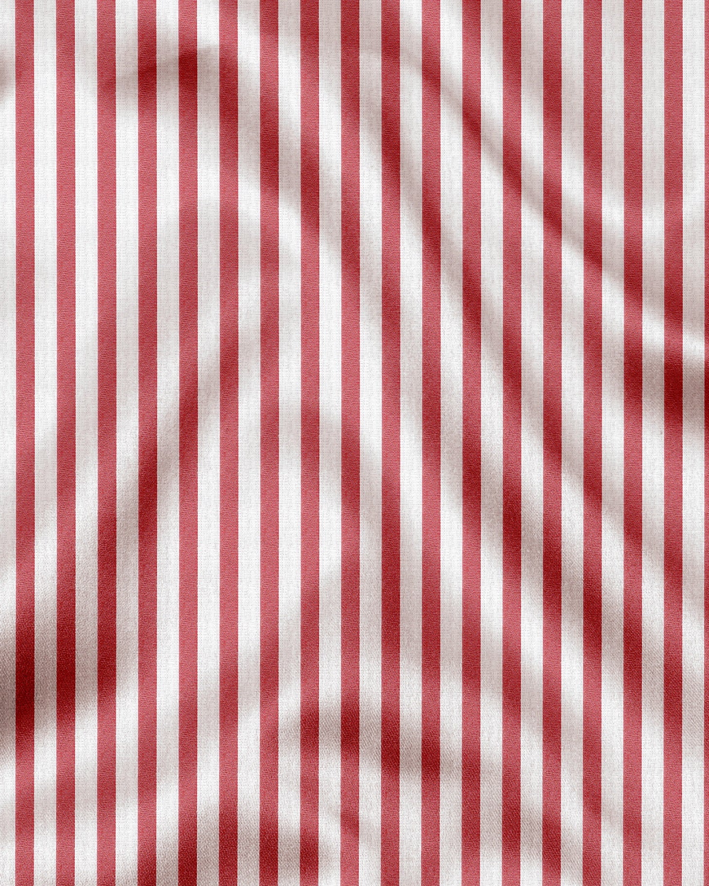 Sandalwood Red And Milky White Stripes Oxford Structured Designer Cotton Shirt