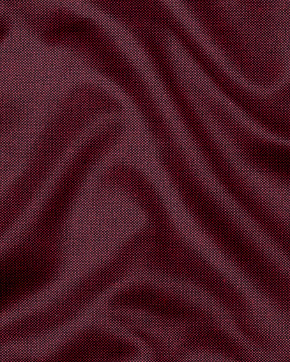 Oxblood Red Two Toned Premium Oxford Designer Cotton Shirt