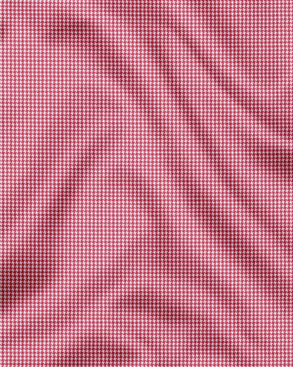 Poinsettia Red and White Ninja Shuriken Printed Cotton Shirt