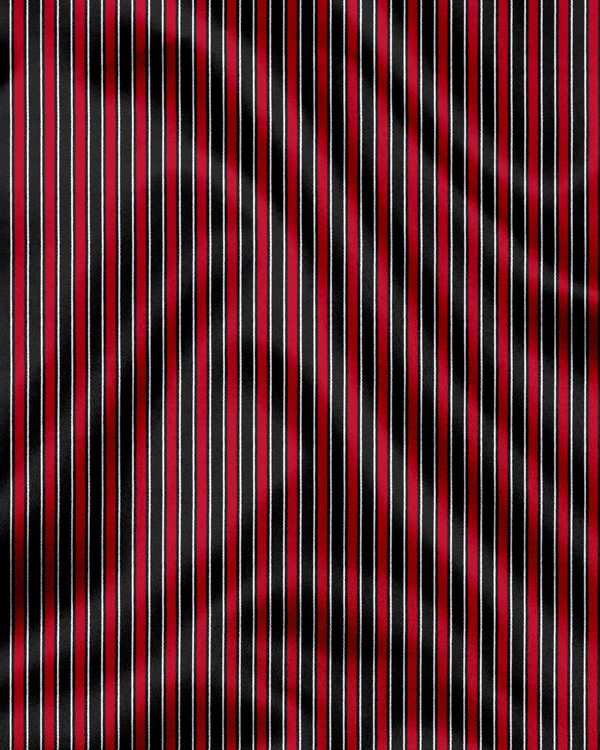 Fiery Red and Jade Black Regimental Stripes Designer Cotton Shirt